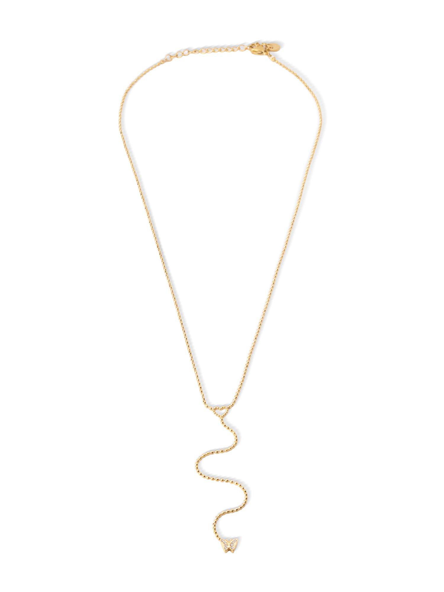 Palmonas Delicate Flutter Lariat Necklace For Women - Waterproof And Anti-Tarnish