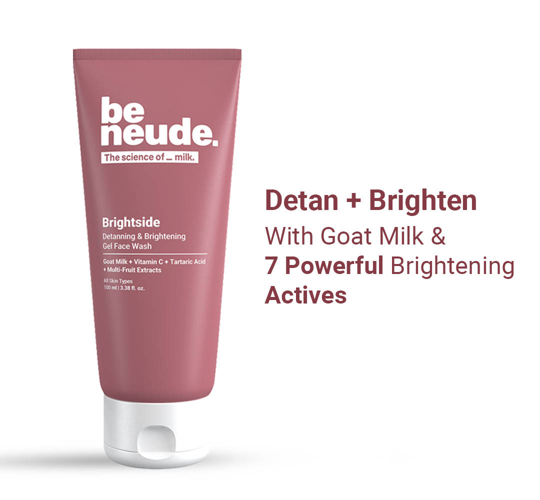 Be Neude Milk Brightside Detanning & Brightening Gel Face Wash