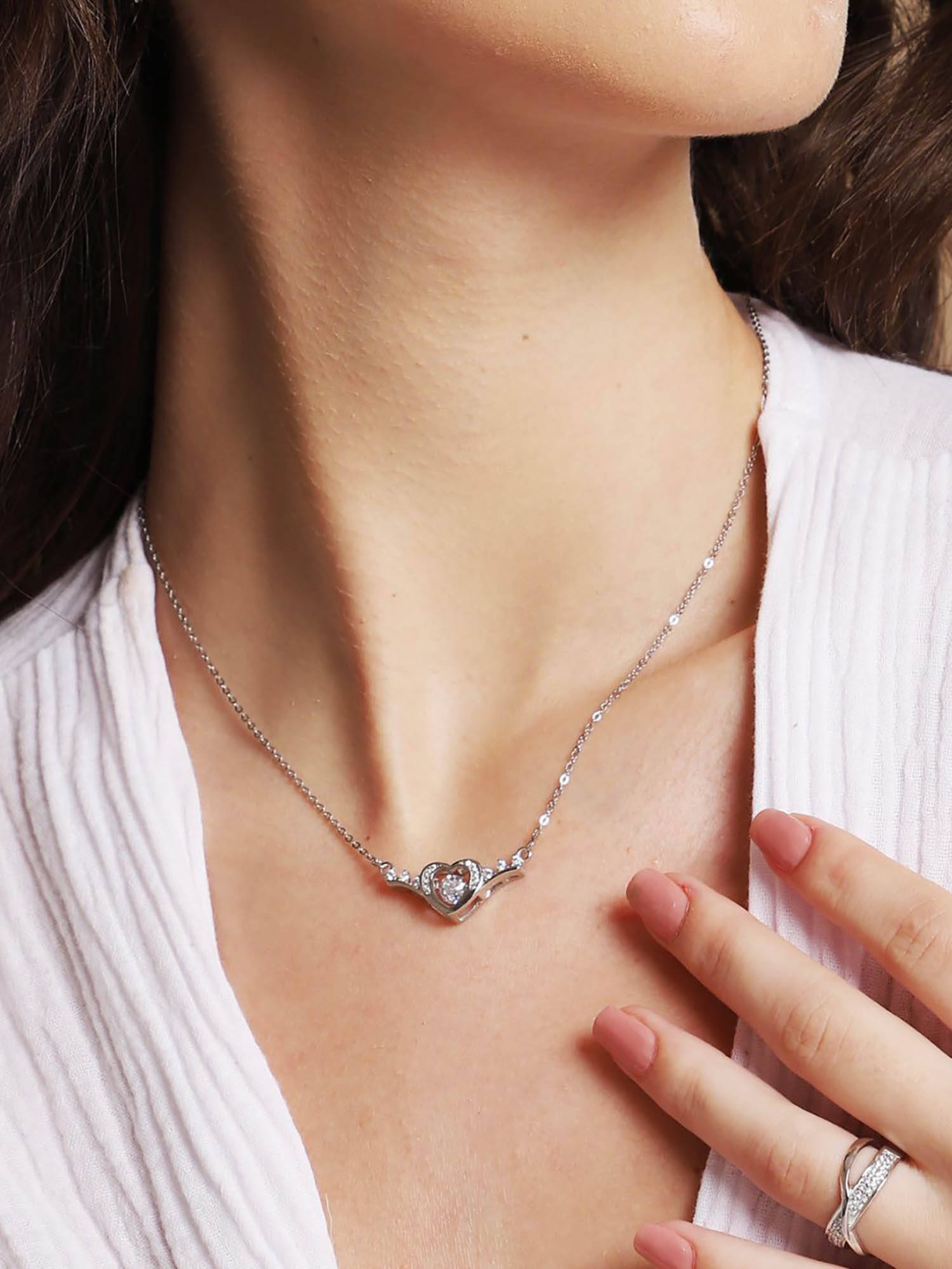 Boldiful Wings Heart Silver Pendant