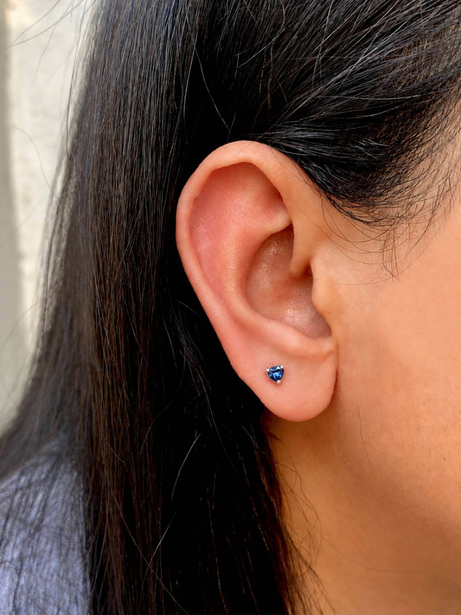 Boldiful Tiny Heart Moissanite Studs Second Piercing Gifts for Her
