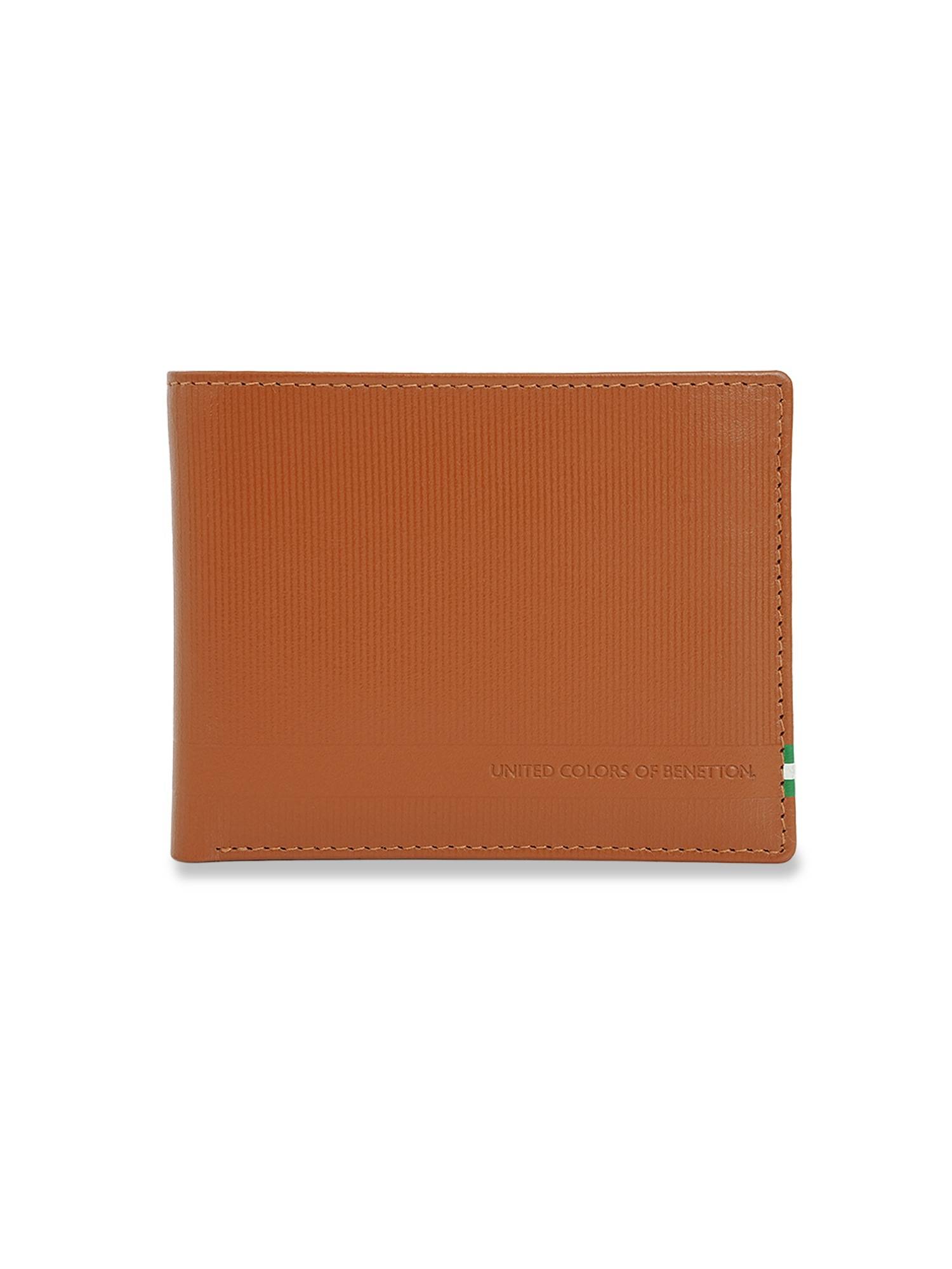 United Colors of Benetton Men's Pass case Wallet Humps - Tan