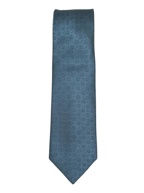 The Tie Hub Navy Blue Geo Pure Silk Neck Tie