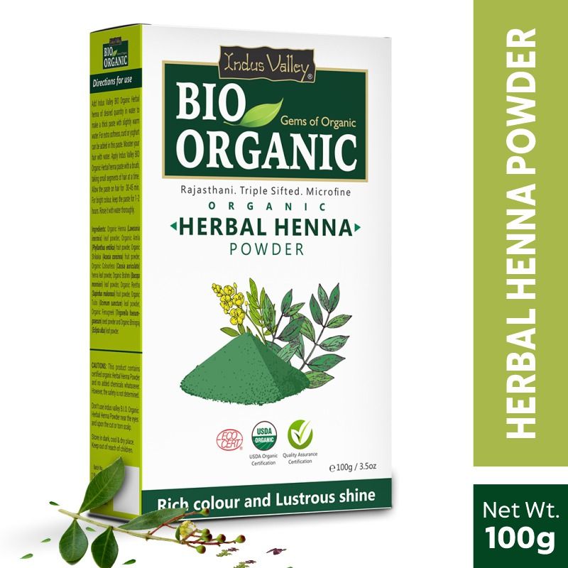 Bio Organic Herbal Henna Powder  100 Natural Herbal Henna Powder  Indus  Valley