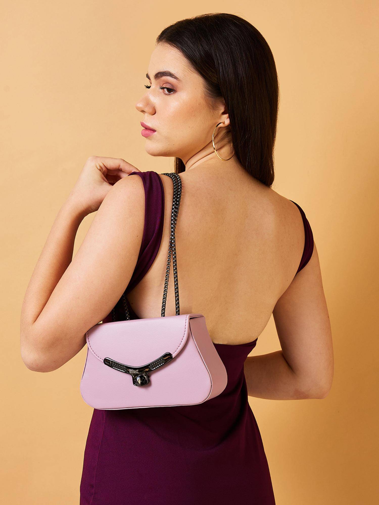 Buy Caprese Women Miko Purple Medium Sling Bag (M) Online