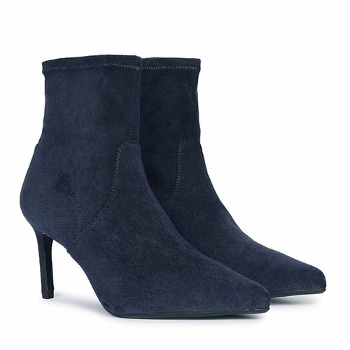 Saint G Womens Navy Stretch Suede Ankle Boots (EURO 36)