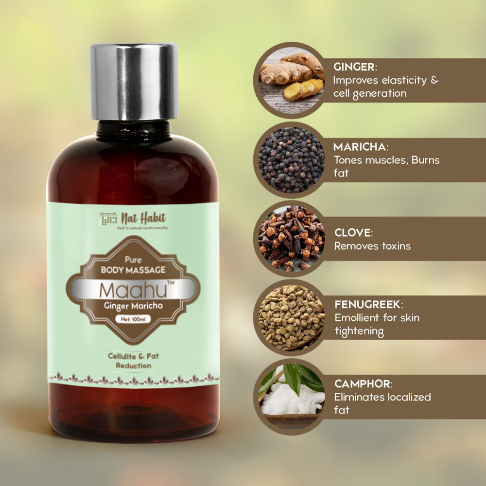 Nat Habit Pure Ginger Maricha Maahu Ayurvedic Body Massage Oil Buy Nat Habit Pure Ginger