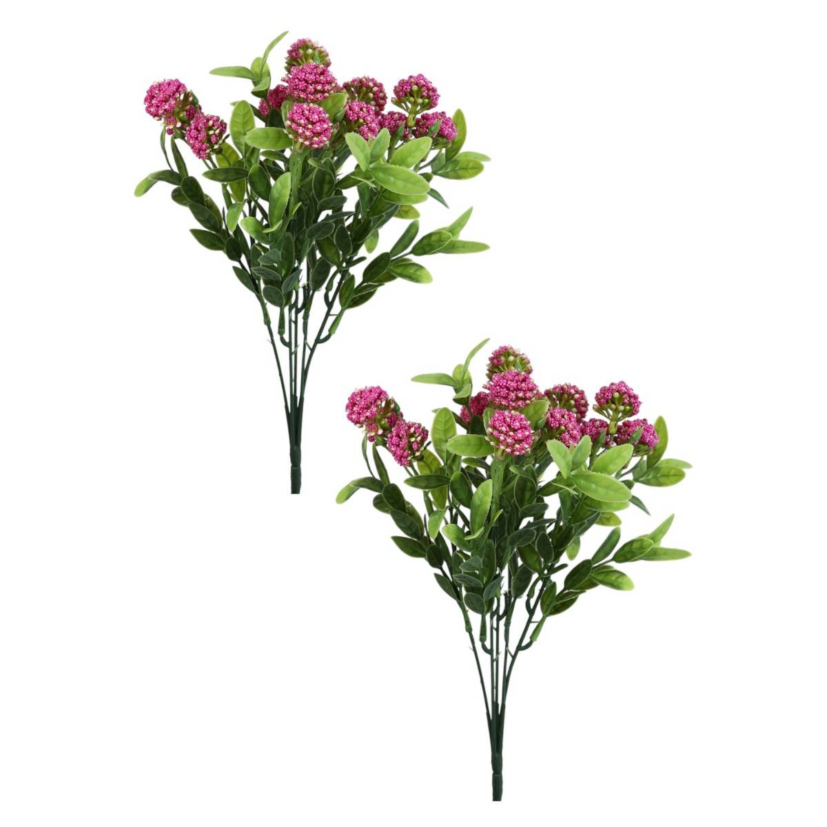 Tayhaa Pink & Green 2 Pieces Clover Artificial Flowers