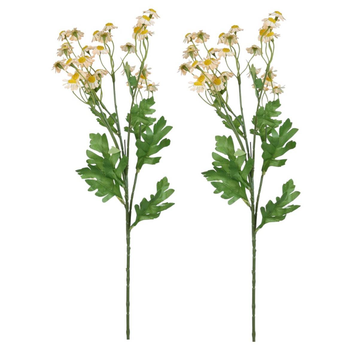 Tayhaa Yellow & Green 2 Pieces Wildflower Artificial Flowers