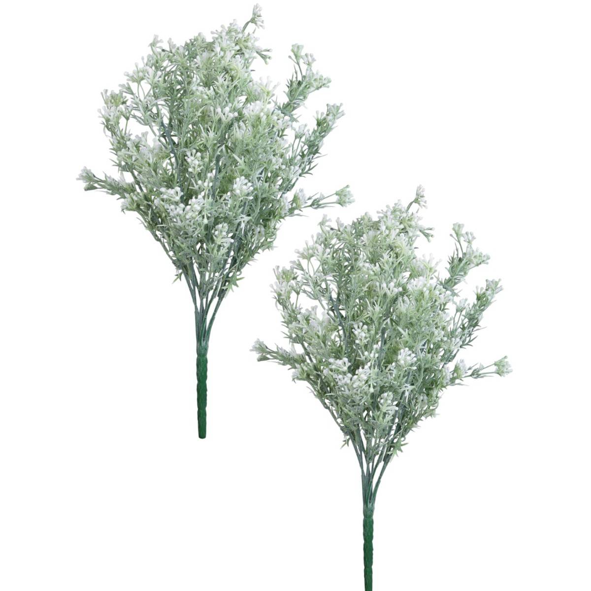 Tayhaa White & Green 2 Pieces Freesia Artificial Filler Flower