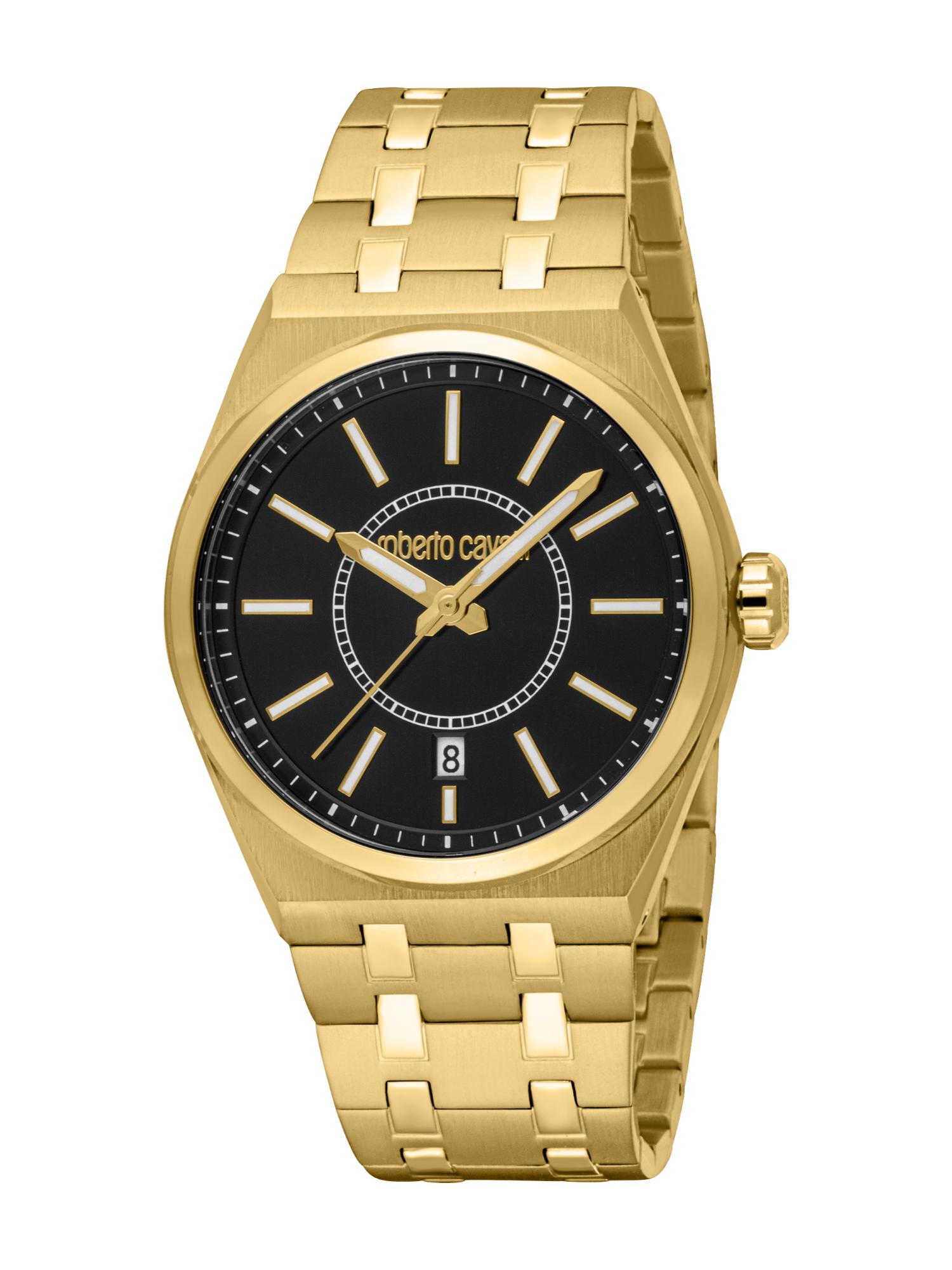 Buy Roberto Cavalli Men Ottago Black Dial Analog Watch