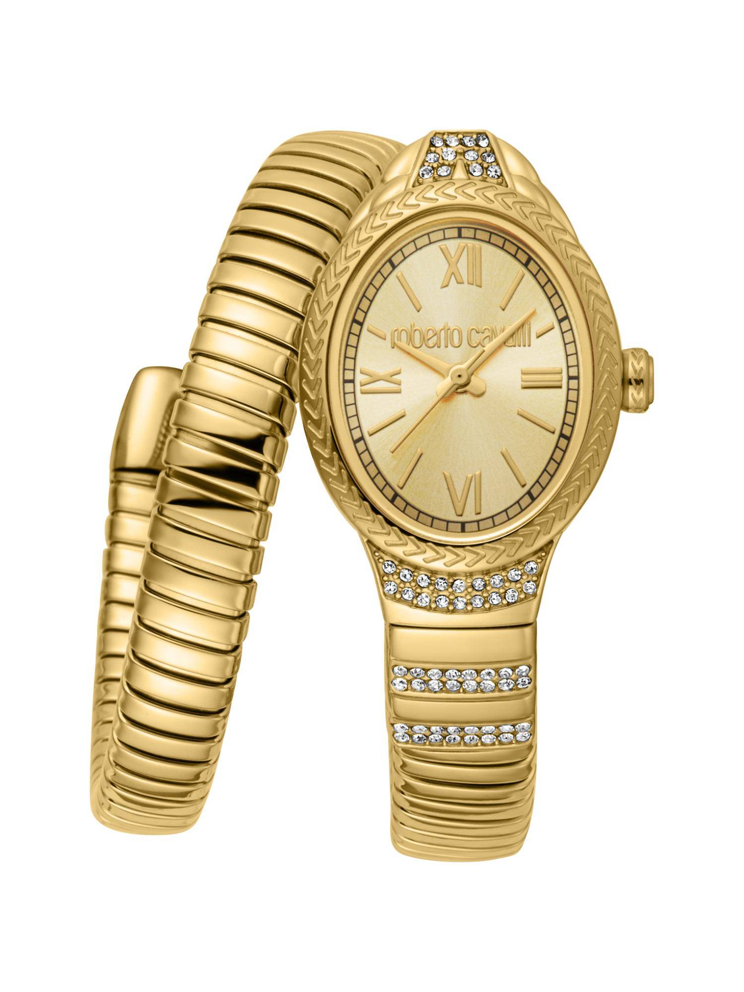 Roberto Cavalli Women Nirvana Gold Dial Analog Watch - RC5L151M0035 (M)