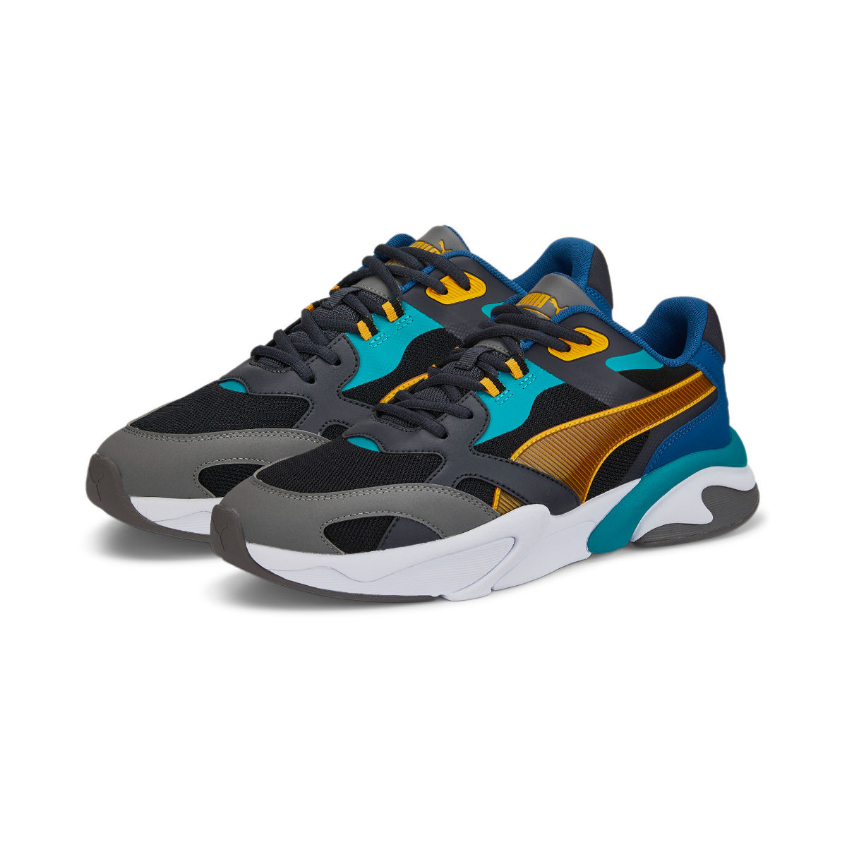 puma multi coloured panel trainers