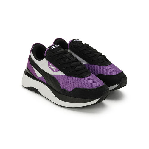 Puma Cruise Rider Silk Road V1 Womens Black Purple Sneakers (UK 6)