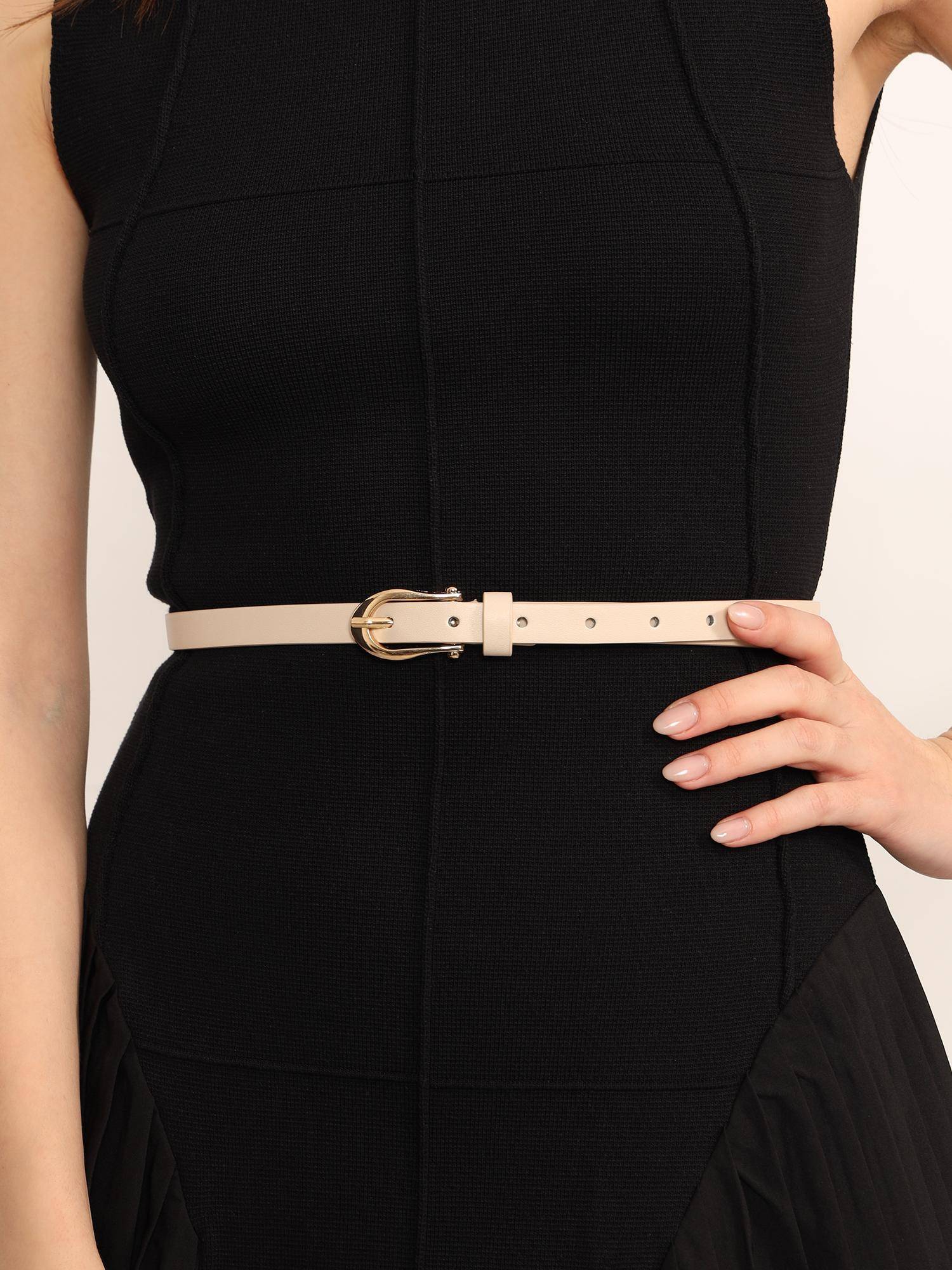 Kazo Women Beige Kval Belt