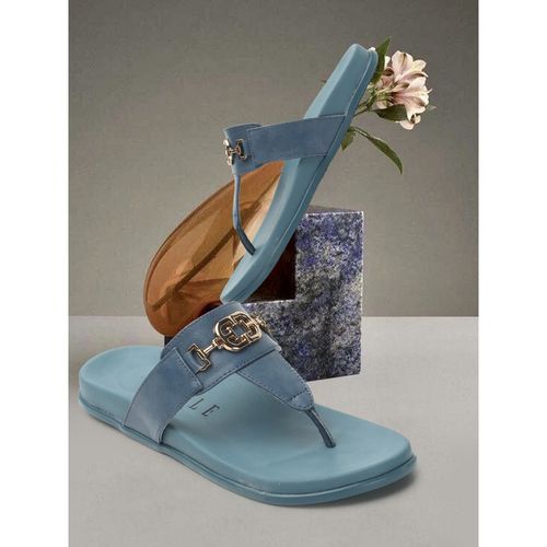 ELLE Navy Blue Women Solid Plain Flats (EURO 36)