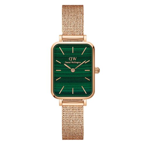 Daniel Wellington Couple Watch Gift Set Iconic Link Emerald RG 36mm  Quadro Pressed Melrose 20x26mm