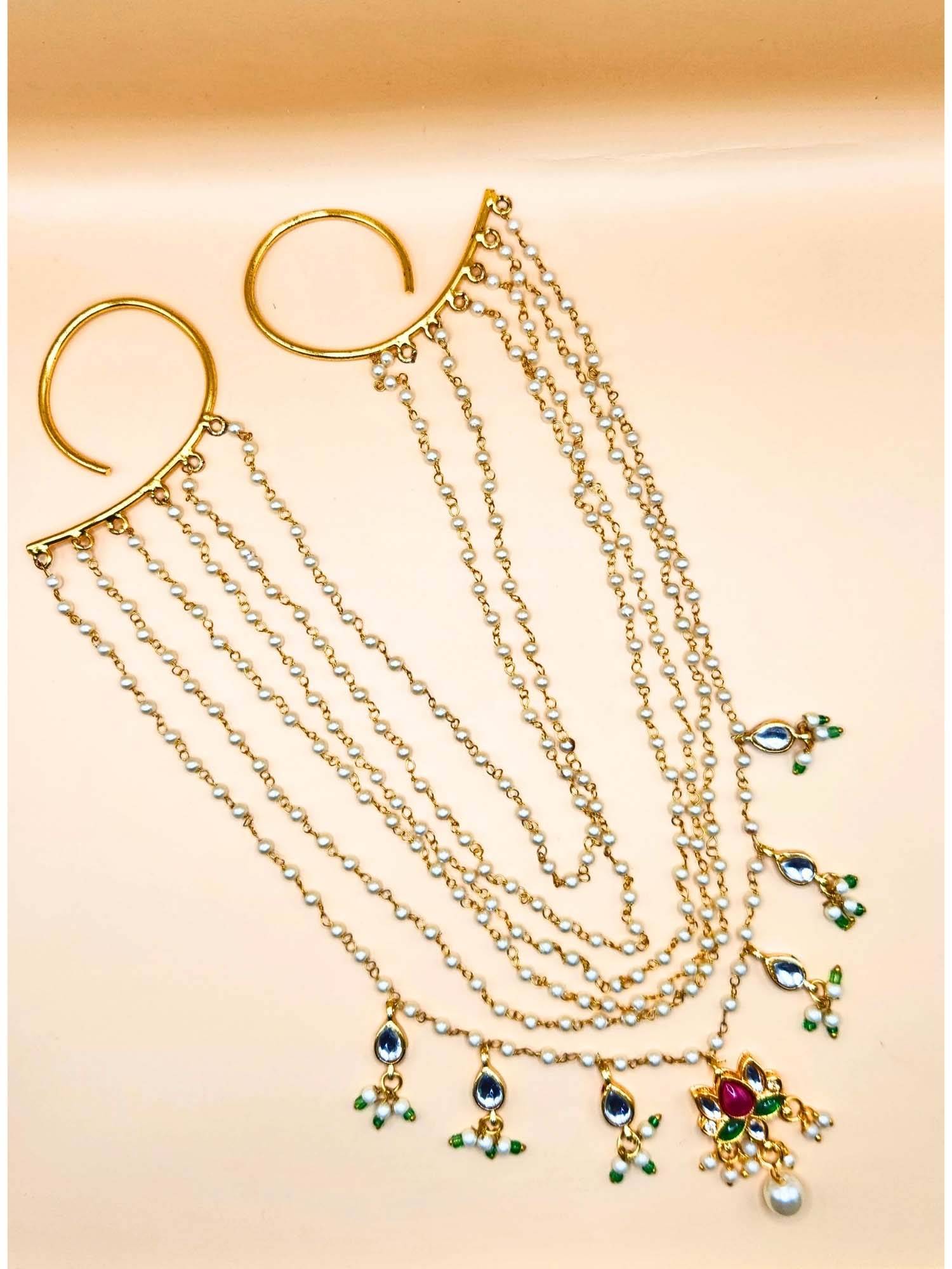 Viana Jewels Gold Pearls Hair Sahara