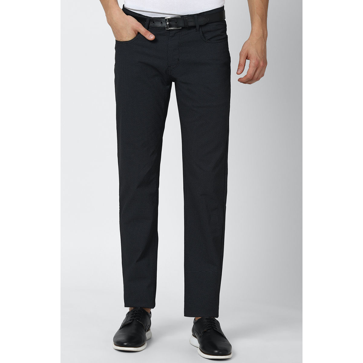 Buy Peter England Men Grey Solid Slim fit Regular trousers Online at Low  Prices in India  Paytmmallcom