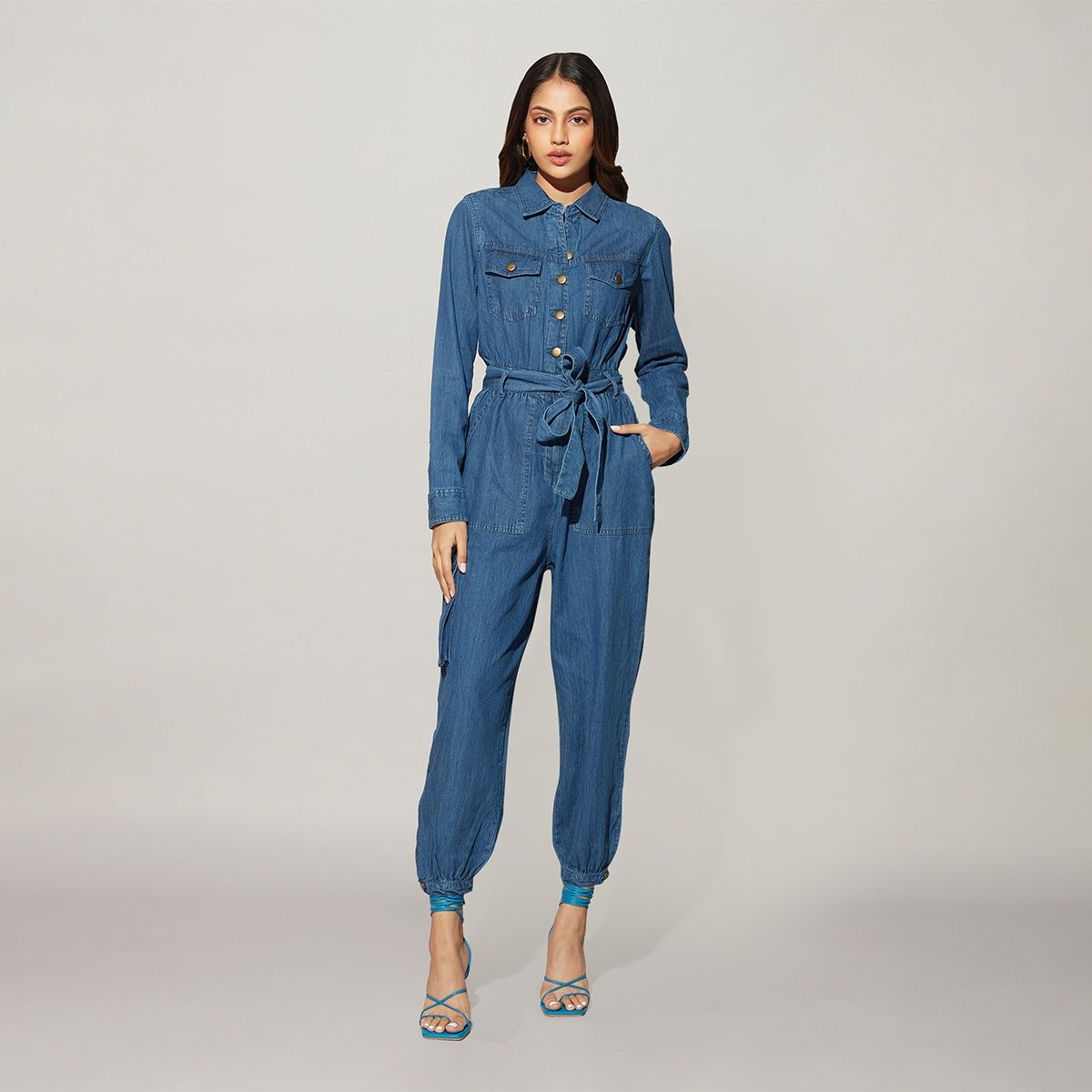 Buy EVERBELLE Casual Denim Jumpsuit 6 | Jumpsuits and playsuits | Tu