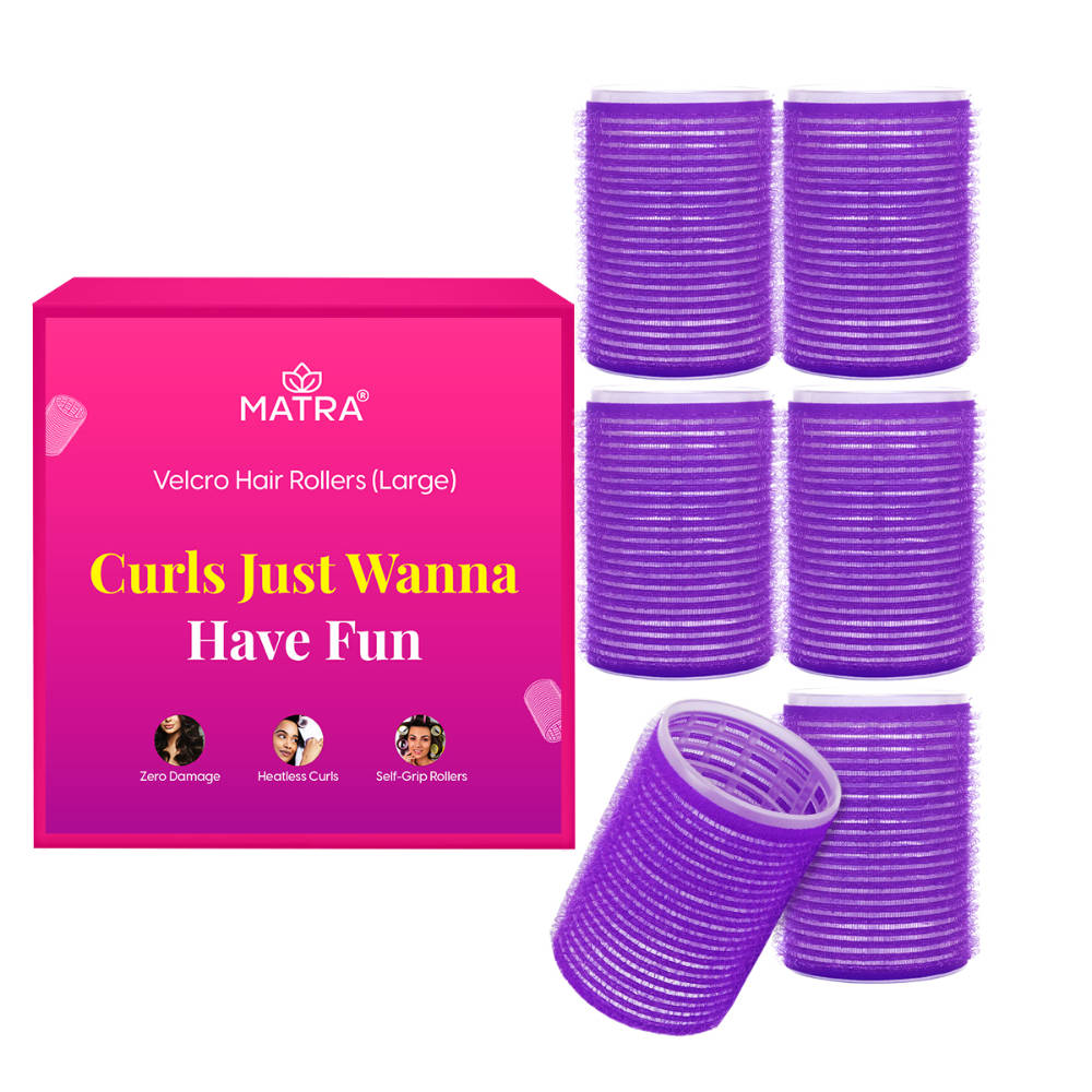 Matra Hair Rollers Self-Grip Heatless Velcro Curlers for Curling, Volumizing, Blowout Large Set