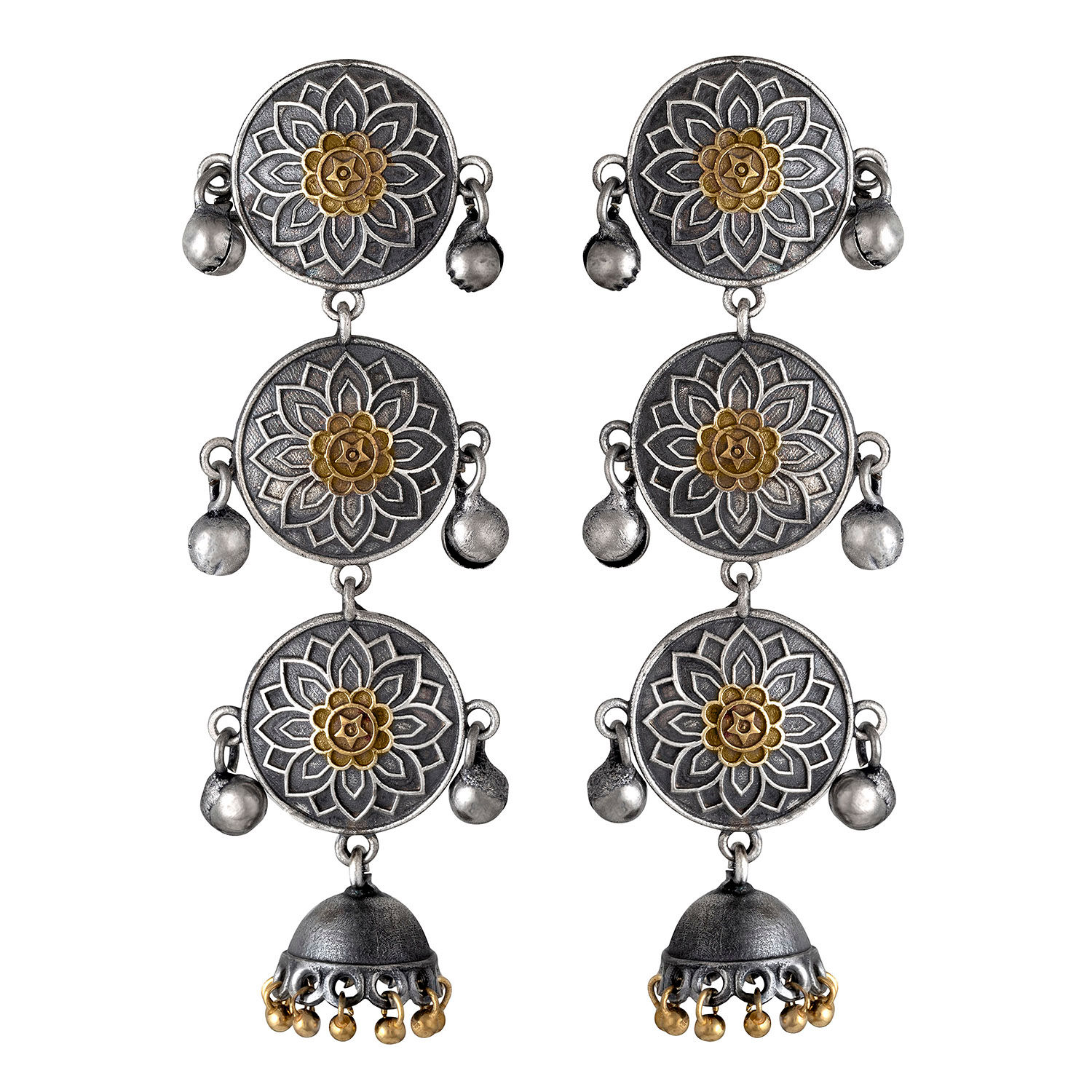 Buy DENICRAAS Silver Plated Oxidised Metal Ganpati Hanging Indian Earrings  Jewelry for Girls and Women 1P Iolite Alloy Earring Set at Amazonin