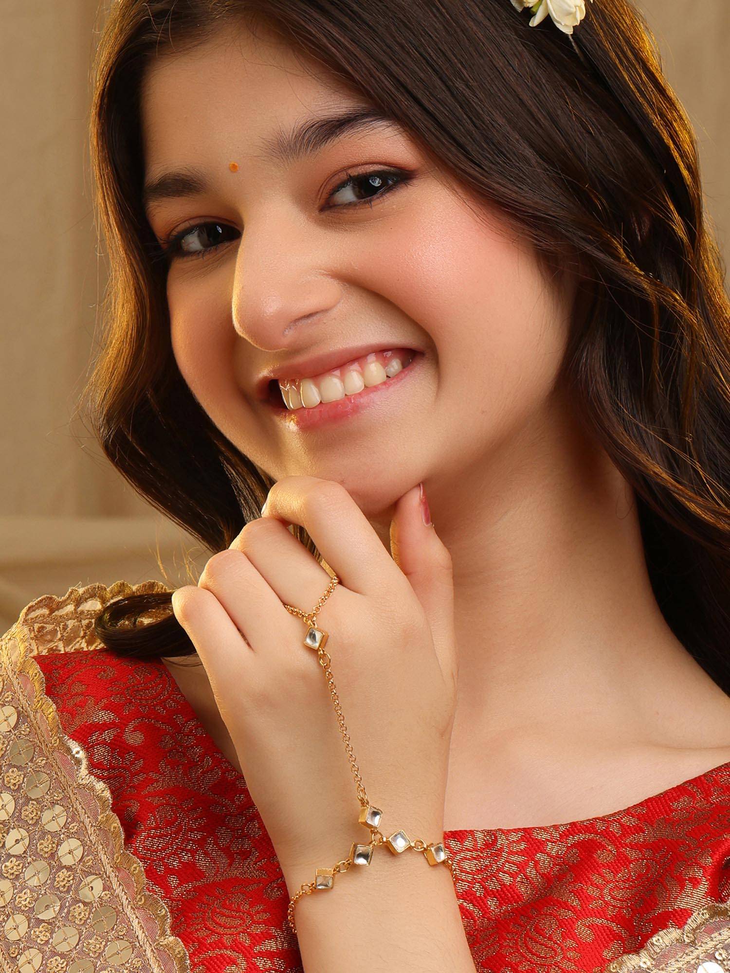 Ruby Raang Studio Noor Minimal Gold Hand Harness