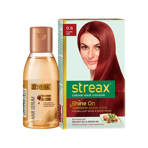 Streax Hair Colour - Flame Red  + Hair Serum: Buy Streax Hair Colour -  Flame Red  + Hair Serum Online at Best Price in India | Nykaa