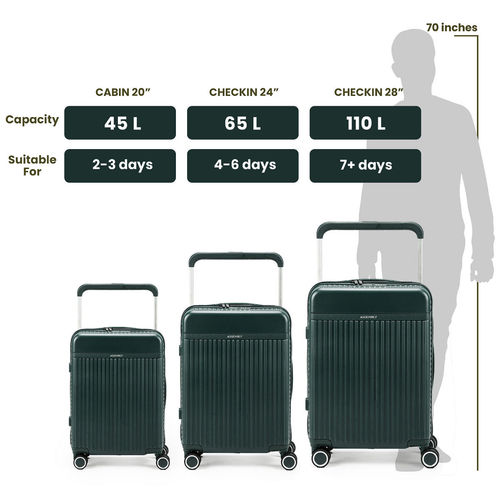 Buy Assembly Hard-Sided Large Check-In Luggage Trolley Bag-110L