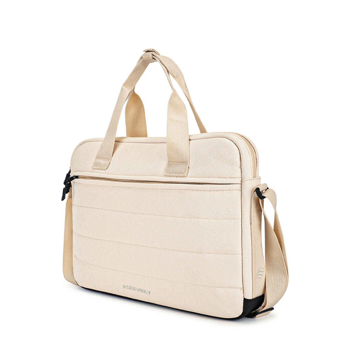 Assembly Lightweight 8L Large Messenger Bag with 14 Inches Padded Laptop Compartment-Cream