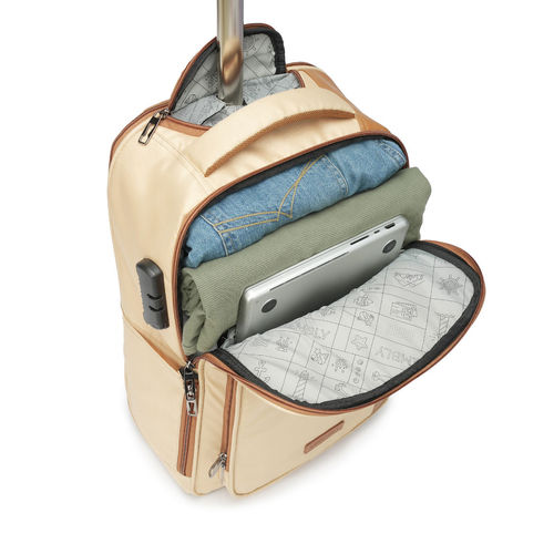 Leather Laptop Backpack With Wheels Arcoyard Small Rolling