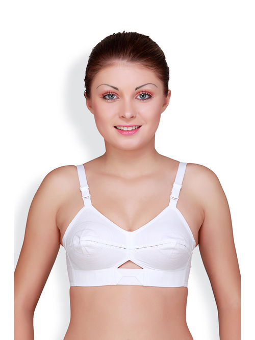 Buy Floret Pack Of 3 Solid Full Coverage Cotton Bra - Multi-Color