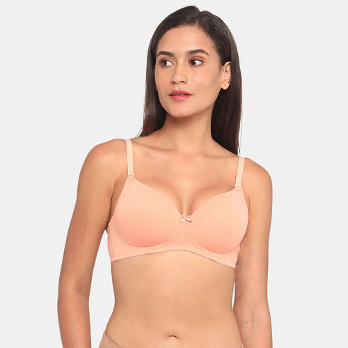 Buy Rosaline Padded Non-Wired 3/4th Coverage T-Shirt Bra - Salmon Online