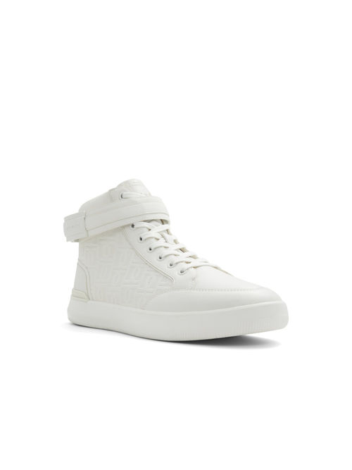 Aldo Highcourt Mens Off White Bone Mid Top Sneakers