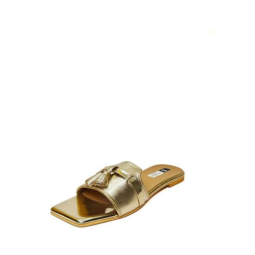 Buy IRUSSH Solid Gold Collar Tassel Flats Online