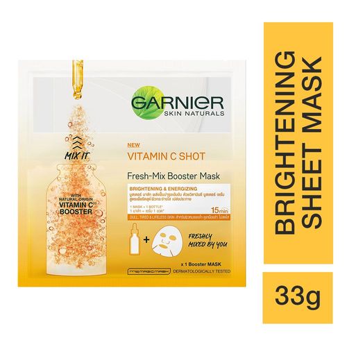Garnier Skin Naturals Fresh Mix Vitamin C Shot Booster Mask Buy Garnier Skin Naturals Fresh Mix Vitamin C Shot Booster Mask Online At Best Price In India Nykaa