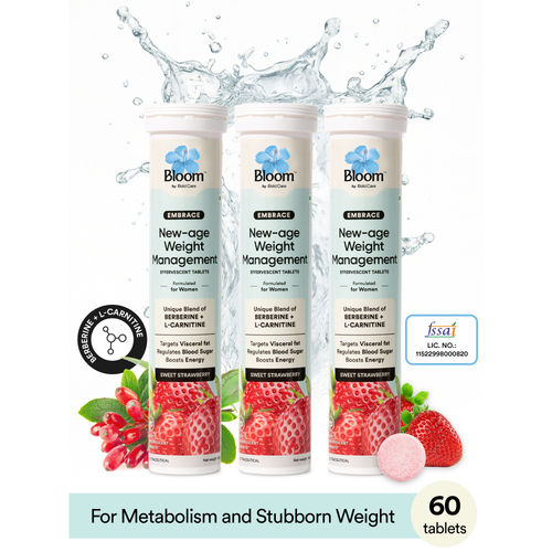 Bloom by Boldcare Berberine + L-Carnitine Effervescent Tablets Complete  Weight Management