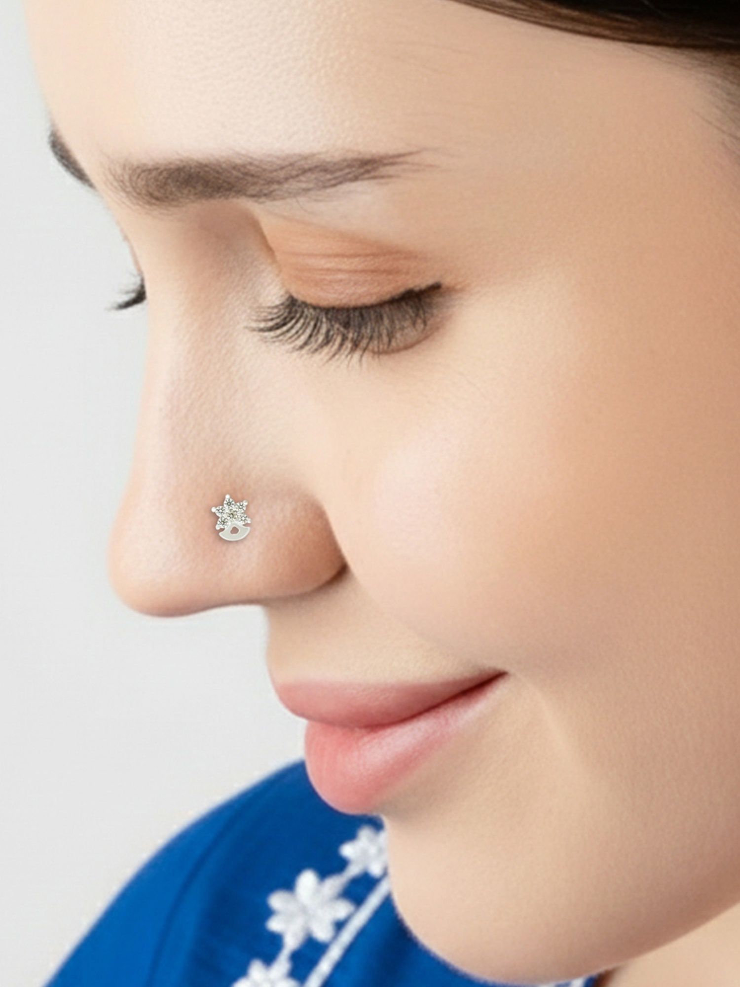 Silver Moon9040 Buy TOUCH925 Pure 925 Silver Mini Star Spark Silver Nose Pin for