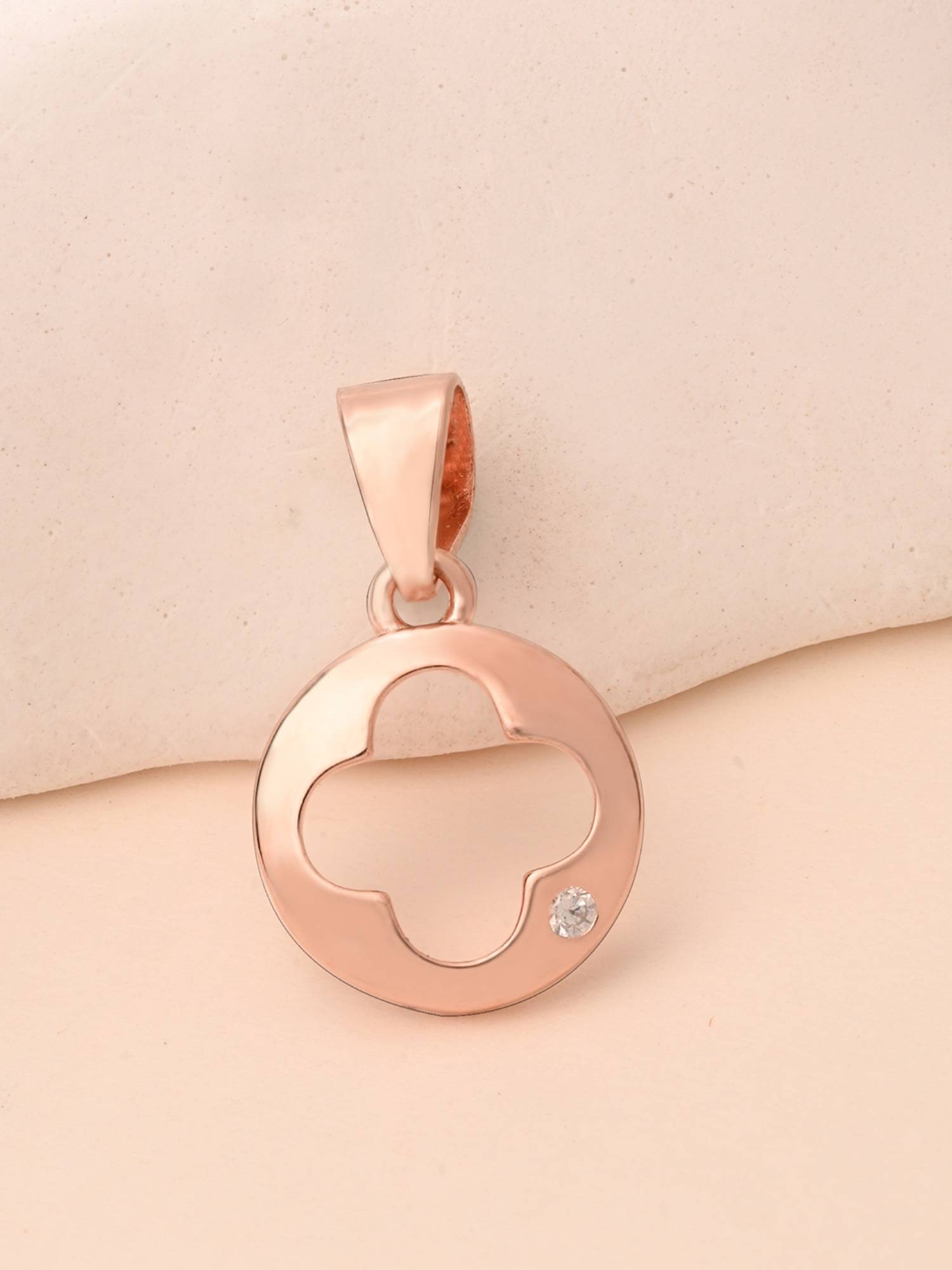 TOUCH925 Pure 925 Silver Minimal Clover Silver Pendant for Women