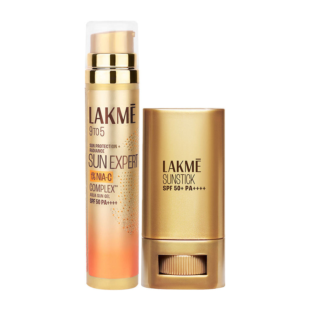 Lakme Sun Expert SPF 50 PA++++ Sunscreen Stick & Nia-VIT C Sunscreen Combo