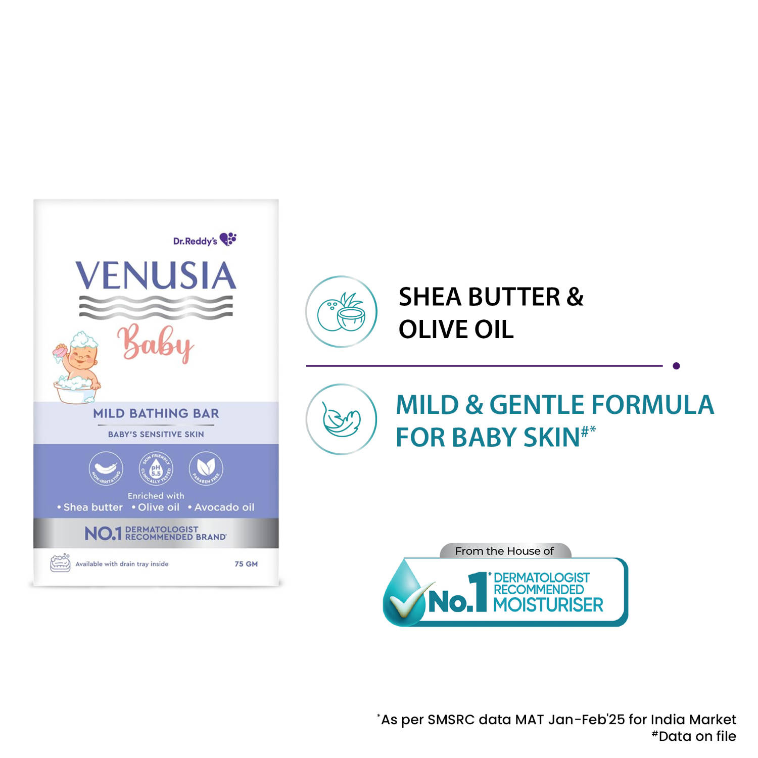 Venusia Baby Mild Bathing Bar