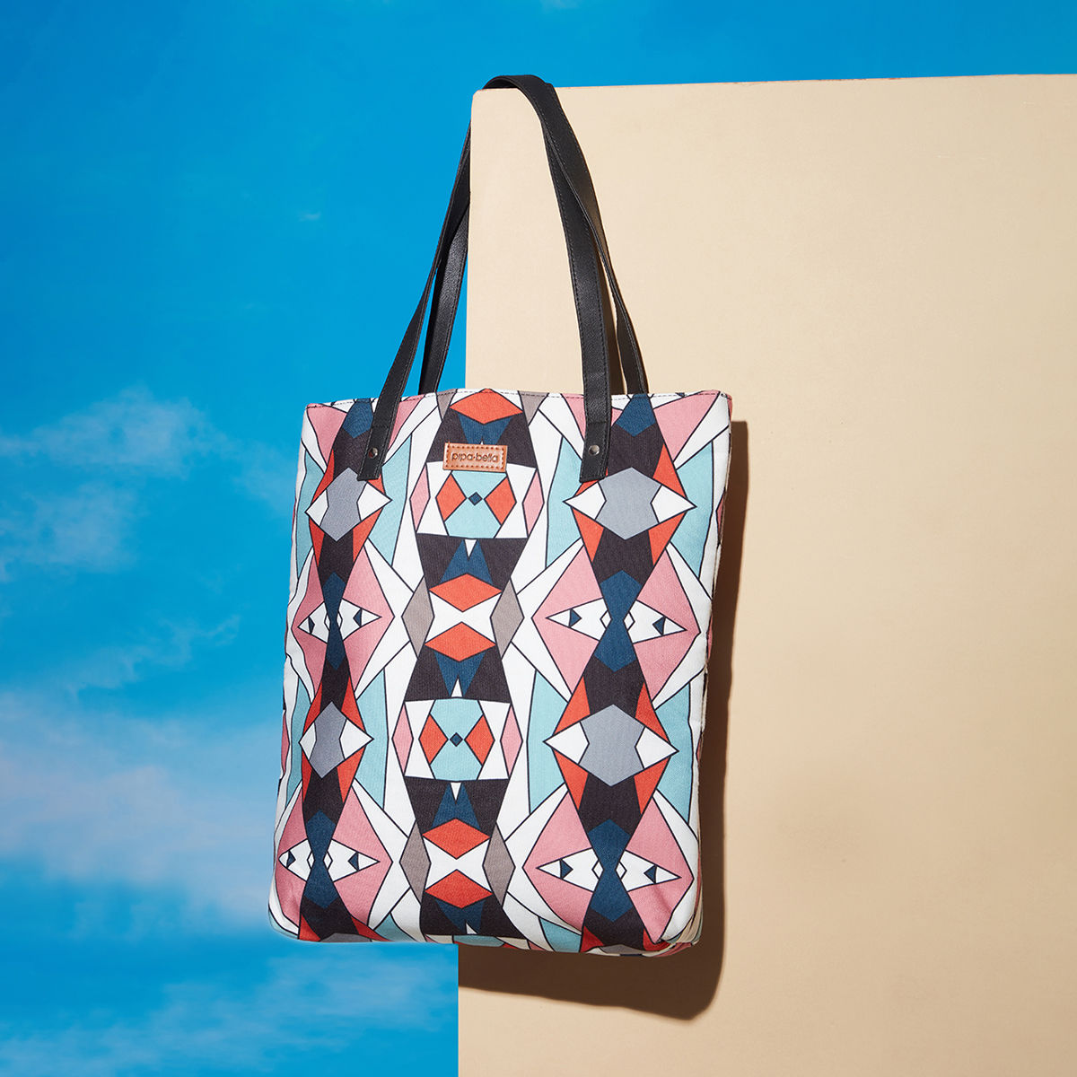 Pipa Bella by Nykaa Fashion Chic Multi Coloured Geometric Amelia Tote Bag