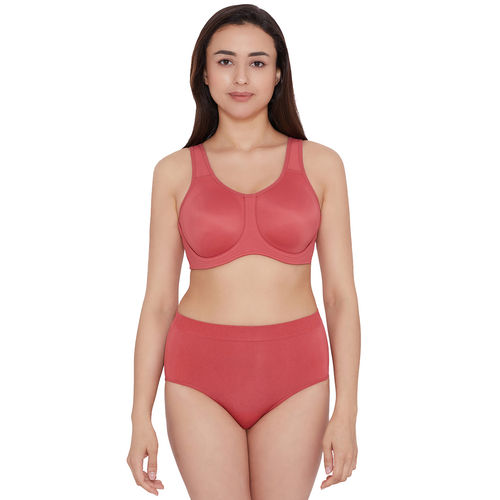 Wacoal Simone Sports Non Padded Wired Full Cup Sports Bra Red (38DDD)