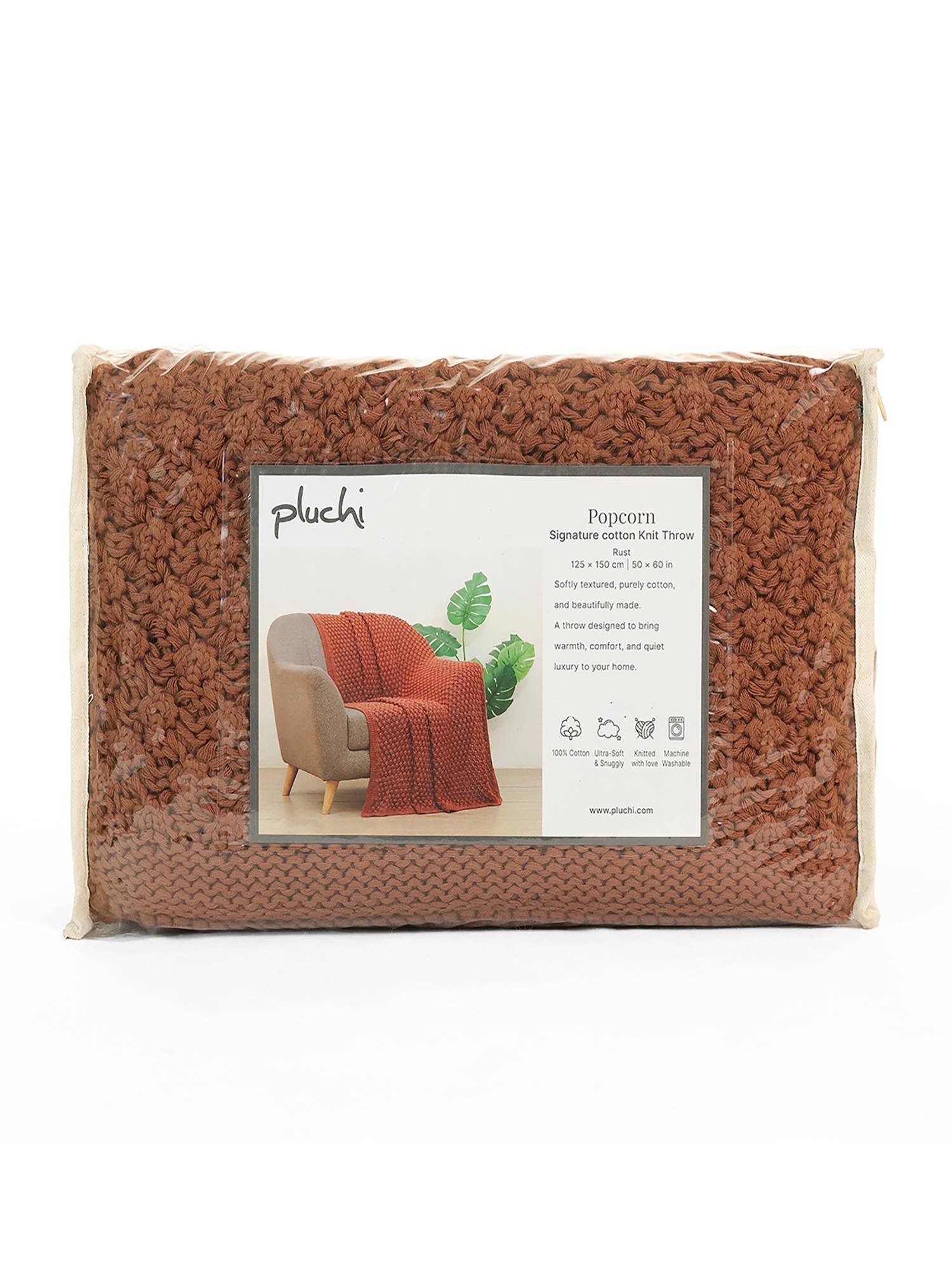 PLUCHI Kelly Knit Cotton Knitted All-Season AC Throws