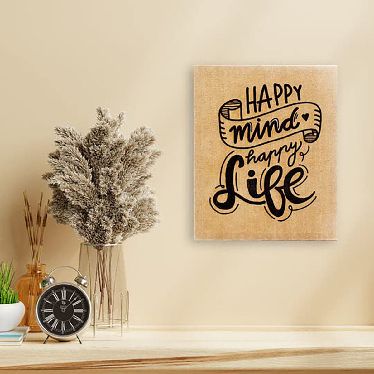 Buy Itsy Bitsy Vintage Wall Decor Art Happy Mind Happy Life 8x10