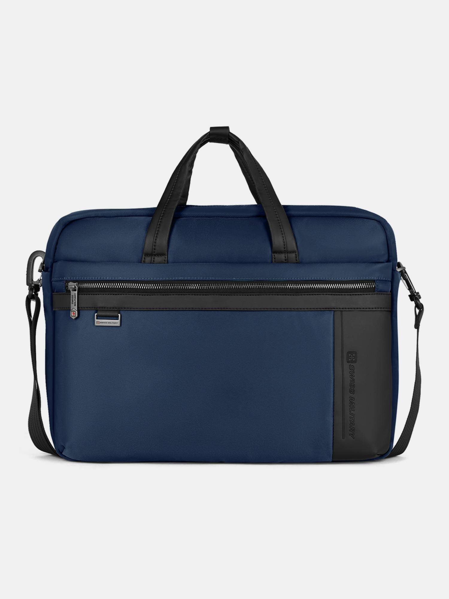 Swiss Military Nomad 15.6 14L Anti-Theft Blue Laptop Messenger Bag With Detachable Strap