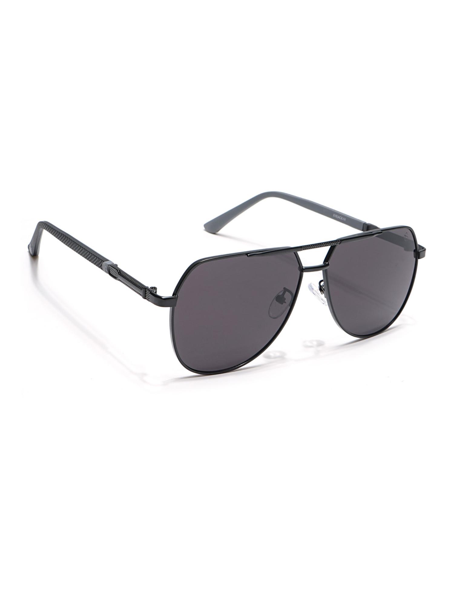 Buy Eyejack Unisex Aviator Black Frame Black Lens Sunglasses