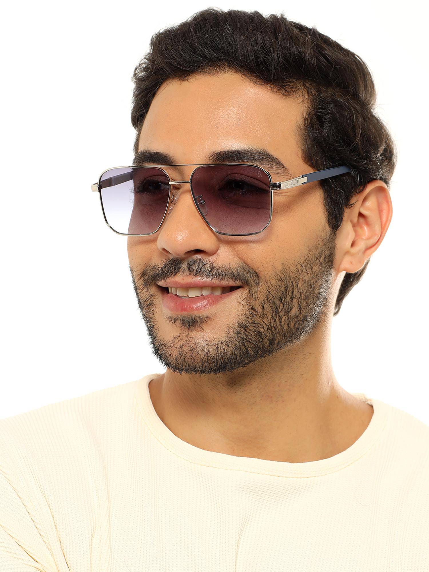 Eyejack Unisex Wayfarer Silver Frame Grey Lens Sunglasses - 7018CL828 (58)