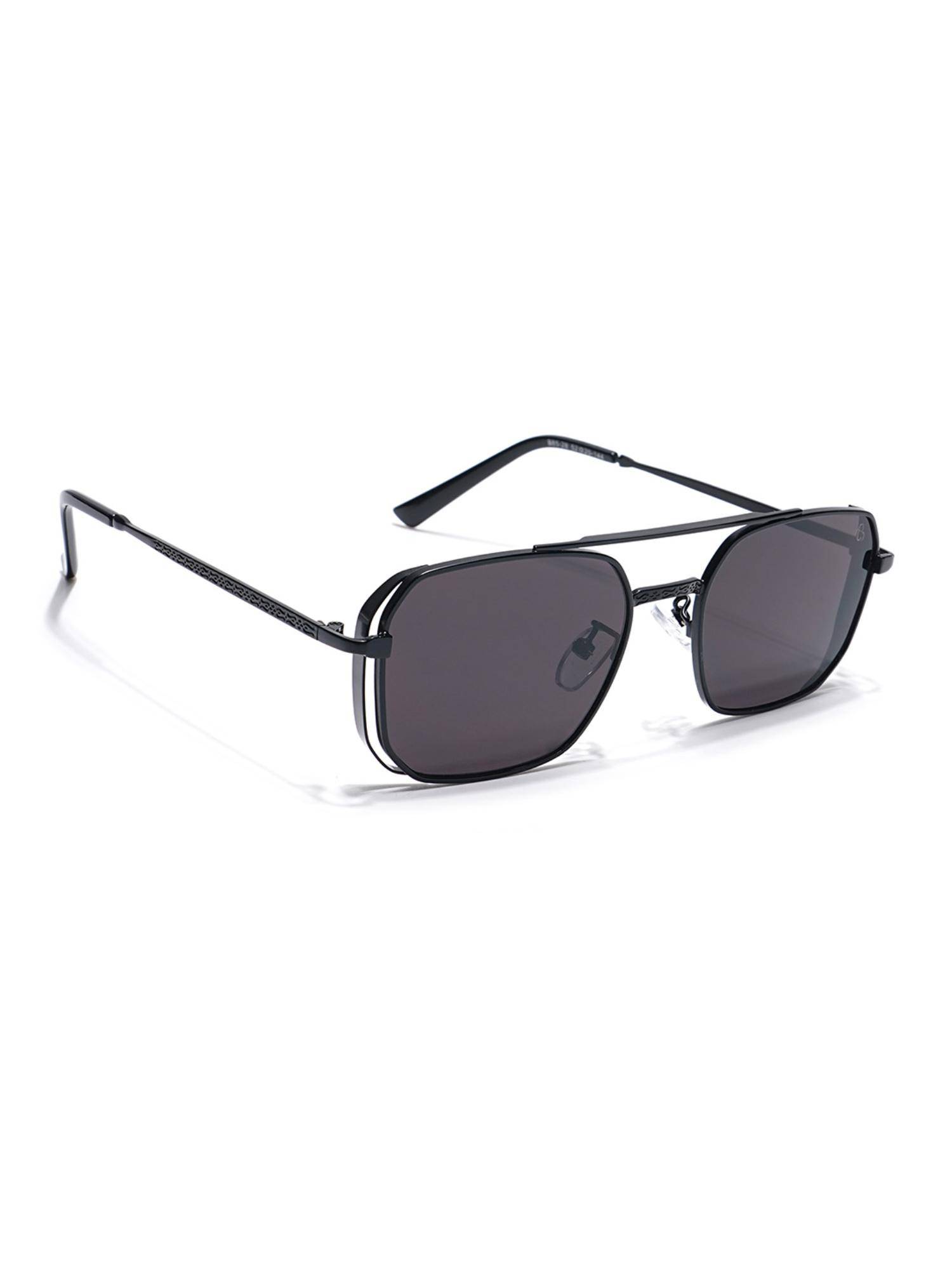 Eyejack Unisex Wayfarer Black Frame & Lens Sunglasses - B8528CL879 (52)