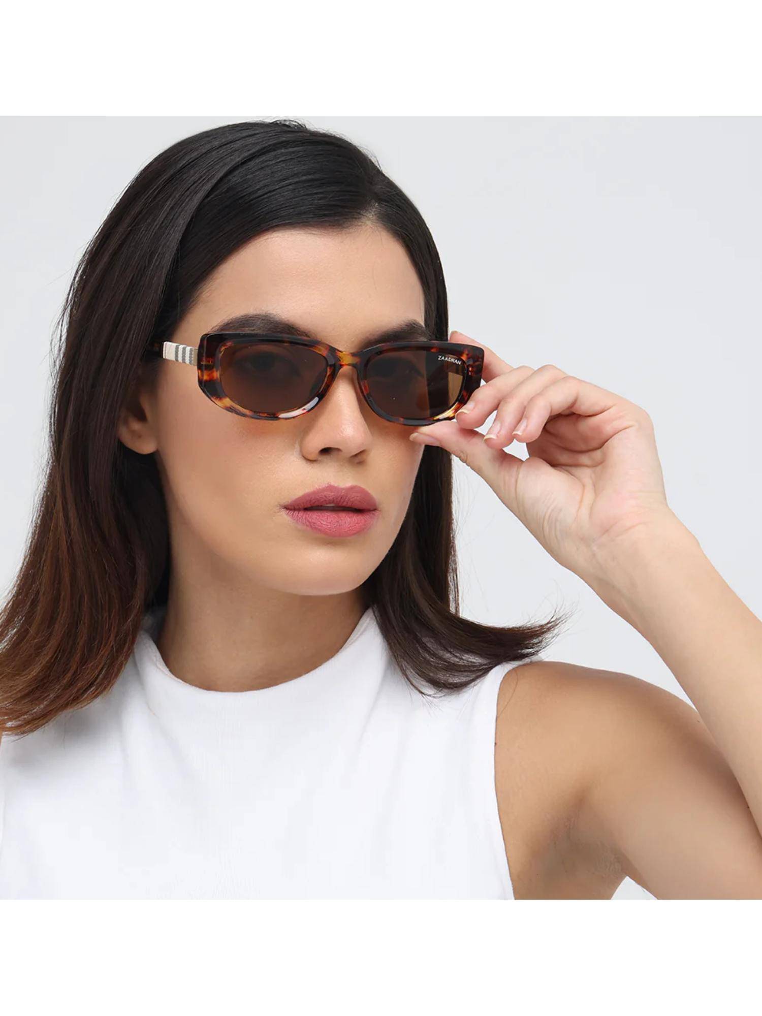 Zaadran Unisex Burber Brown Lens Sunglasses (54)