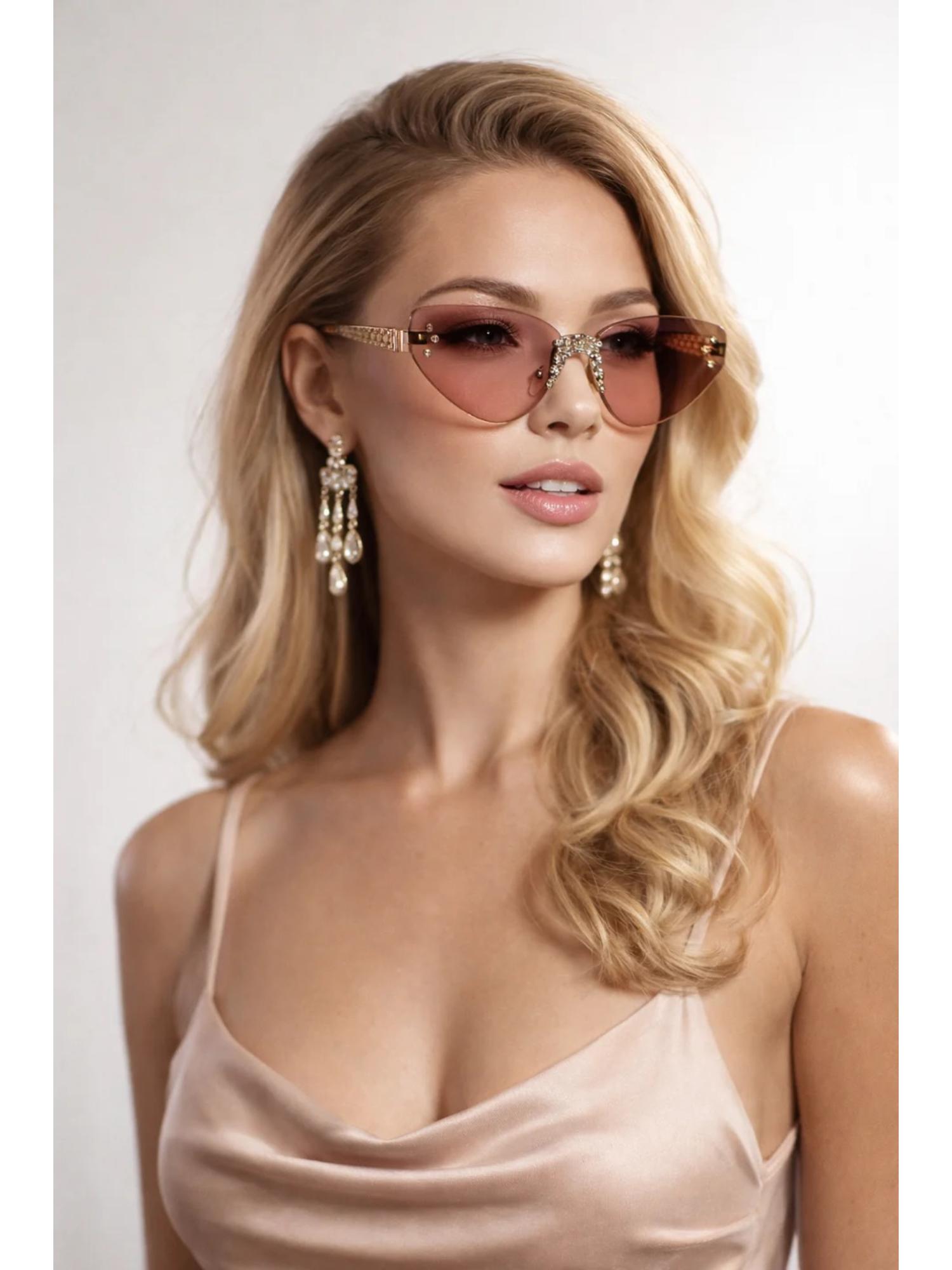 Buy Zaadran Unisex Florence Pink Lens Sunglasses (54) Online